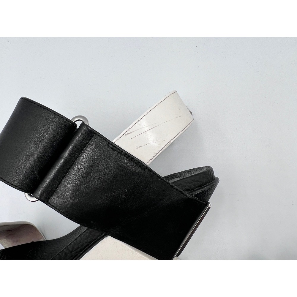 United Nude Delta Wedge Sandals Womens 38 Black White Good Architectural - Picture 7 of 11